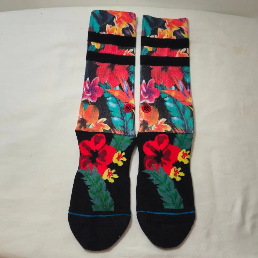 Stance Pau St Tropical Floral Crew Socks Men’s L